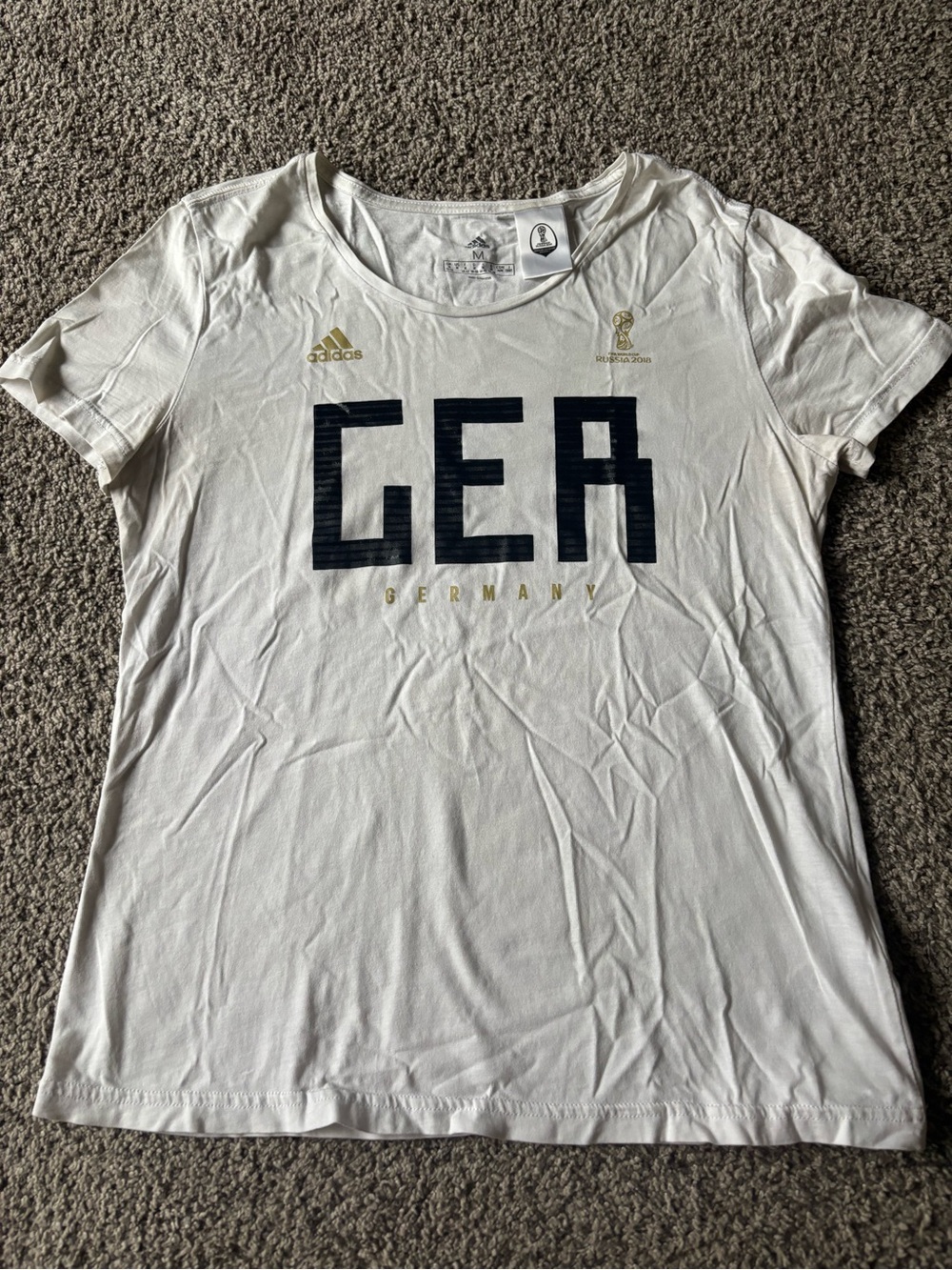 adidas Germany 2018 Official World Cup White T-Shirt